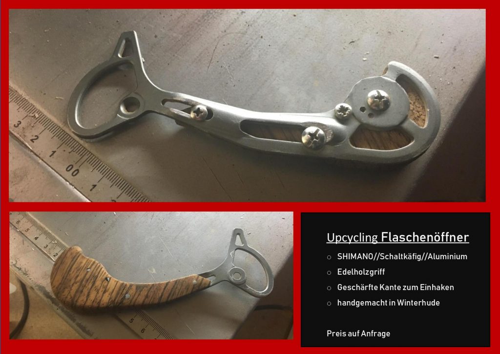 Ein Schaltkäfig wird beim Upcycling zu einem Flaschenöffner